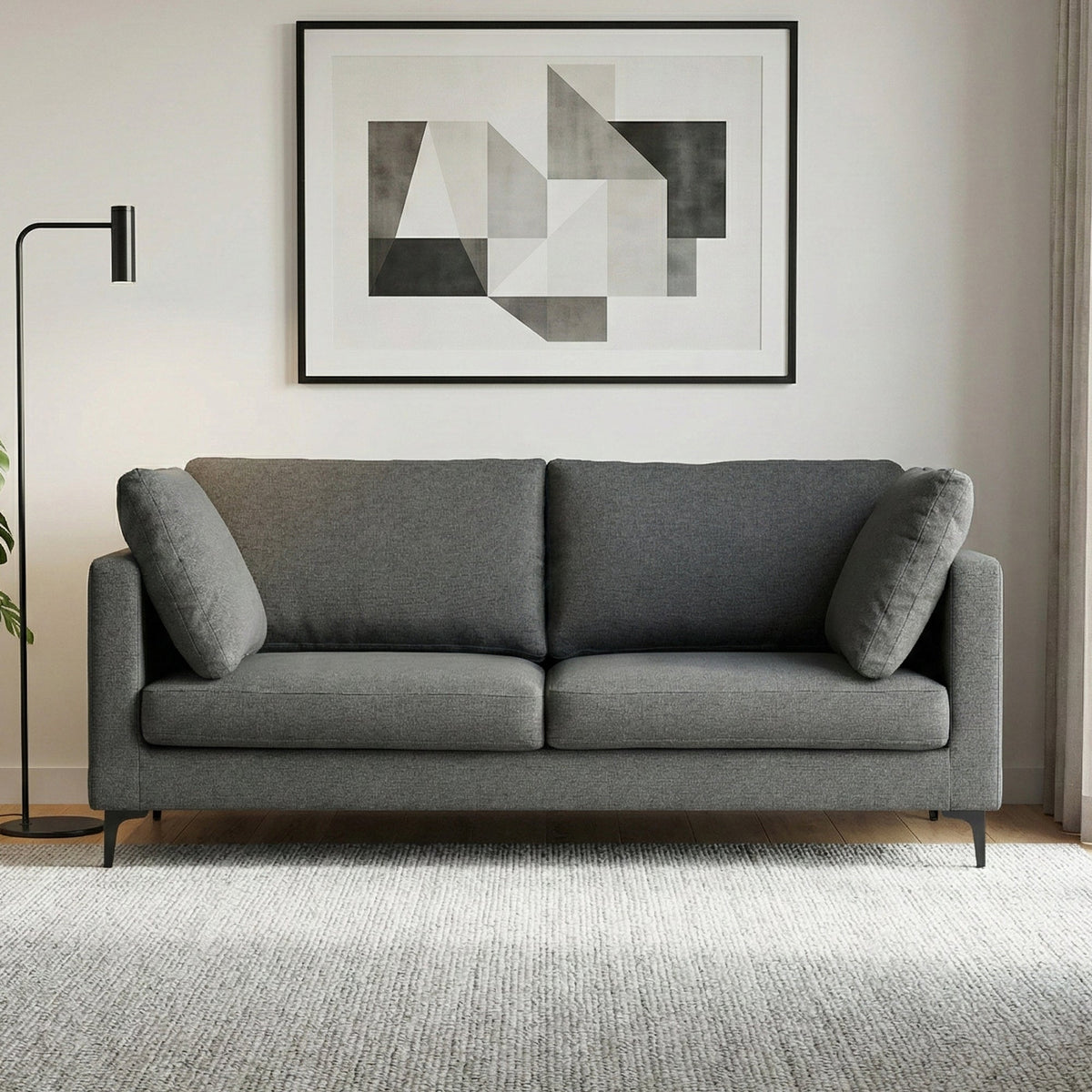 Ava 76 Inch Mid Century Sofa