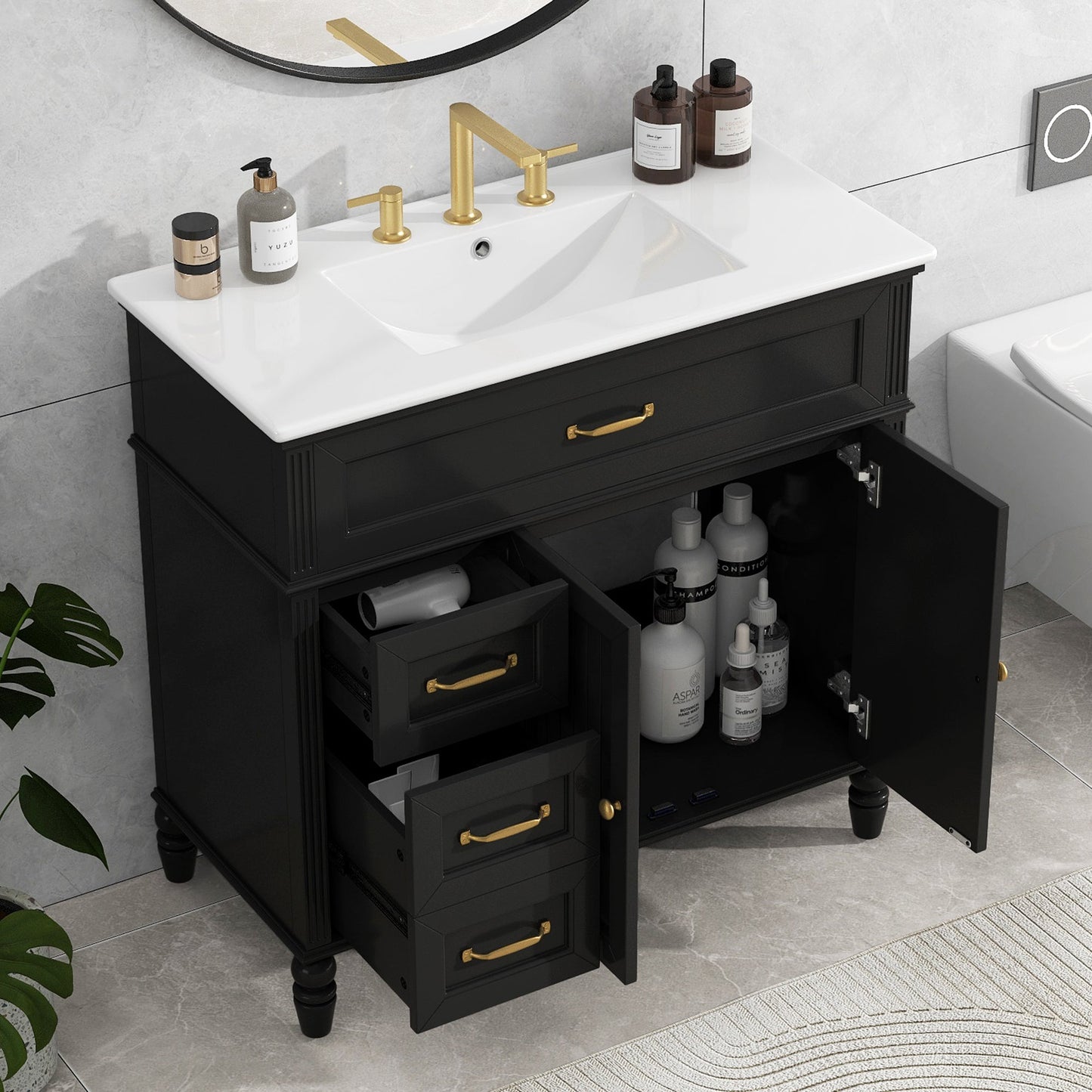 36" Bathroom Vanity with Sink