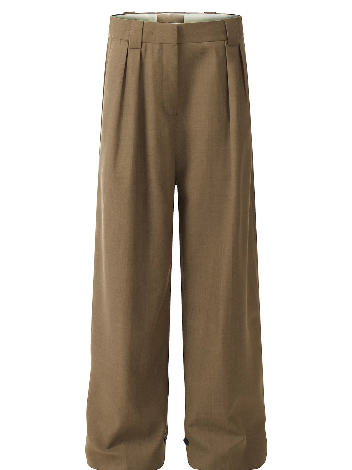 High-Waisted Wide Leg Pleated Trousers