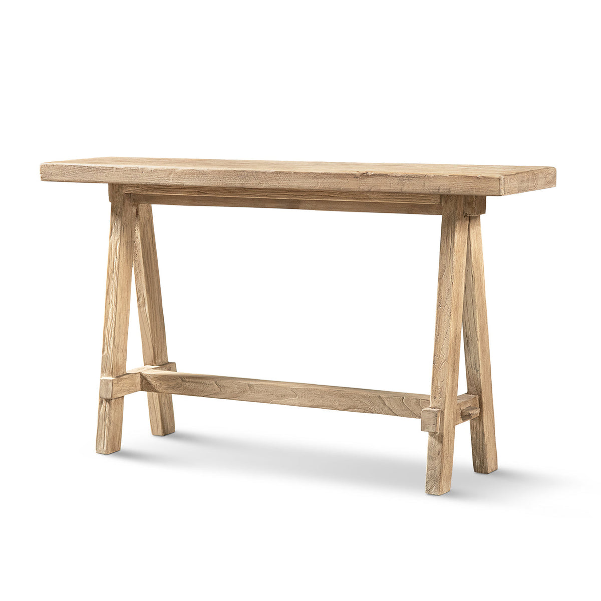 Hawthorne 60" Solid Reclaimed Elm Trestle Console Table
