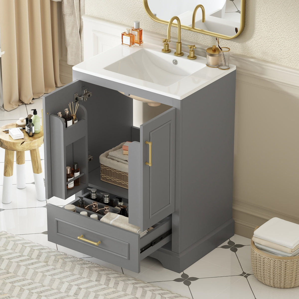 24" Bathroom Vanity with Sink