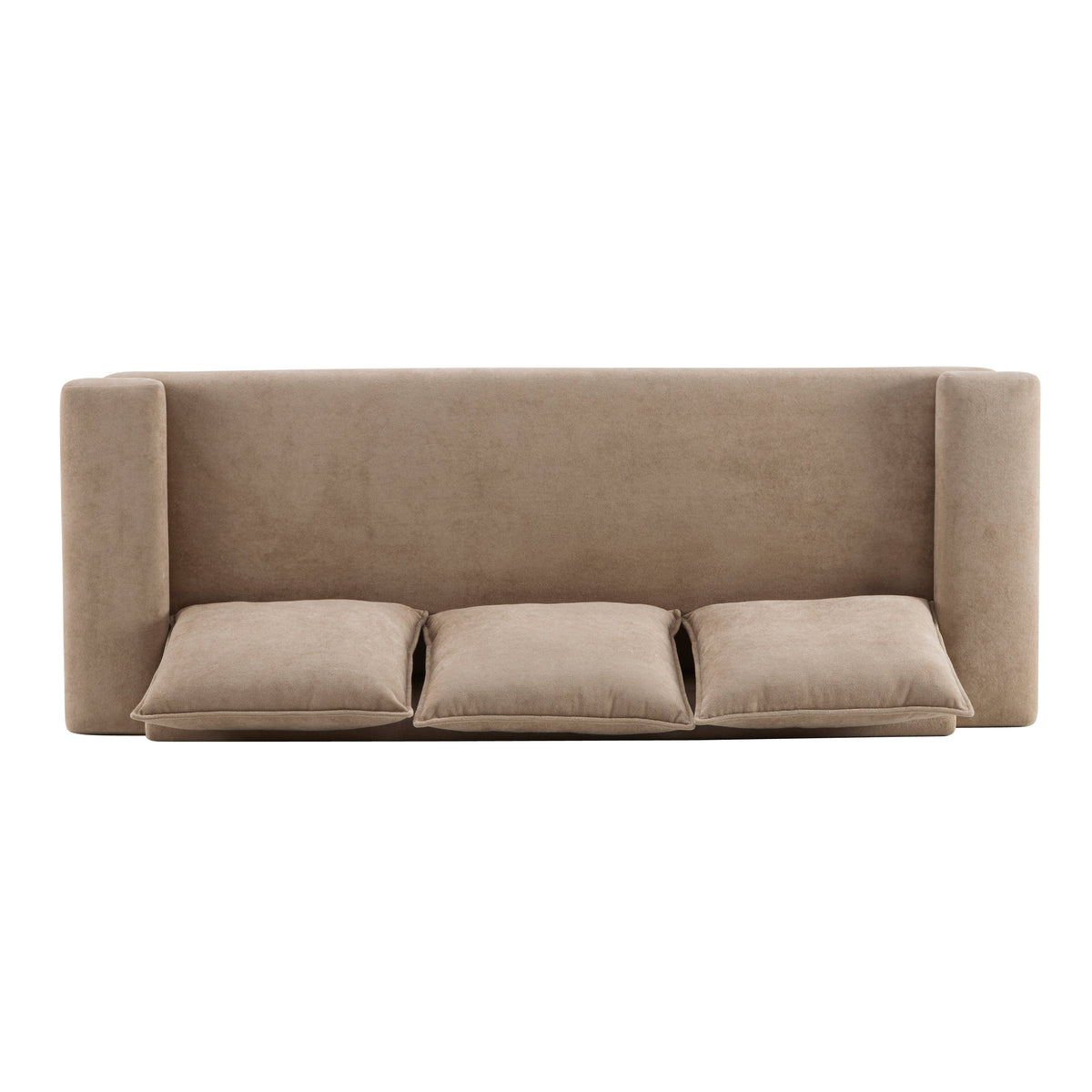 Algora 84.5 in. Modern Upholstered Velvet Sofa, Moss