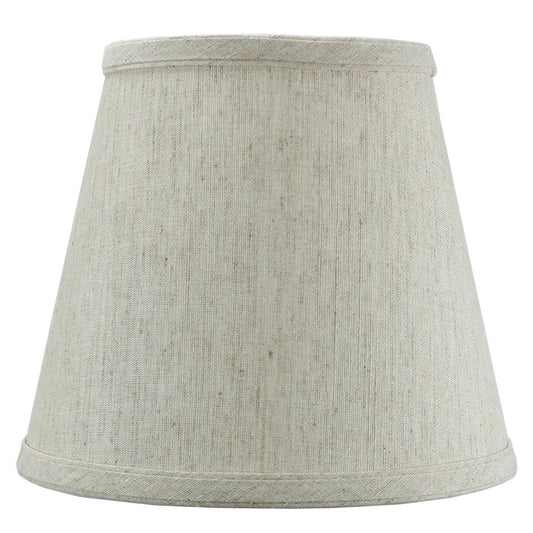 8"W x 7"H Textured Oatmeal Hard Back Lampshade Edison Clip On