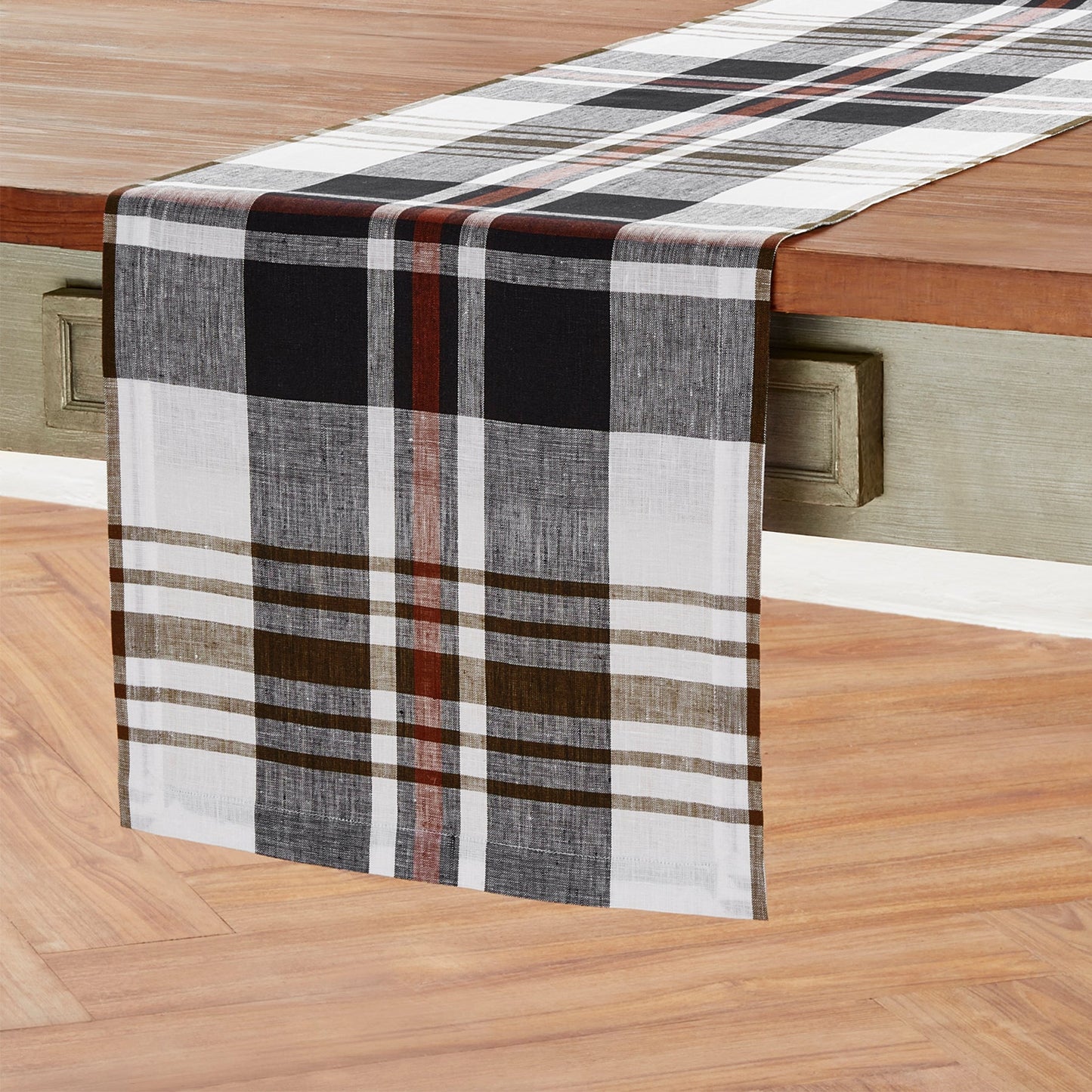 Oxford Plaid Table Runner