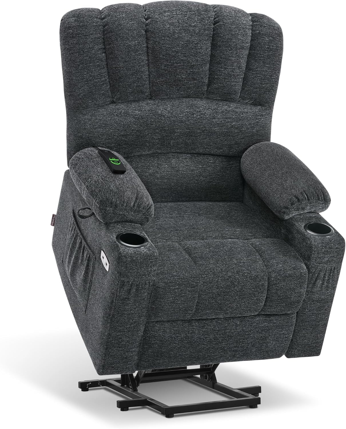 Dark Grey Power Lift Recliner With Massage And USB Charging