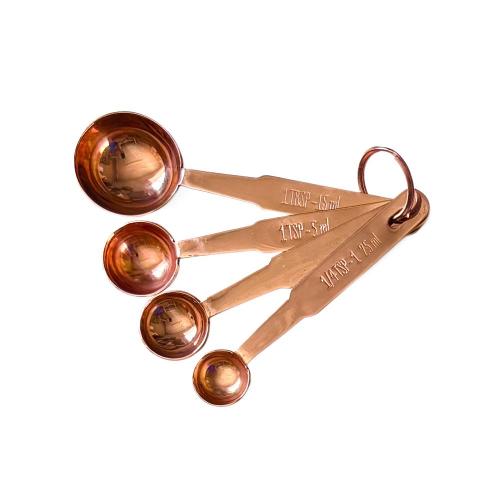 Copper Plated Measuring Spoons Set