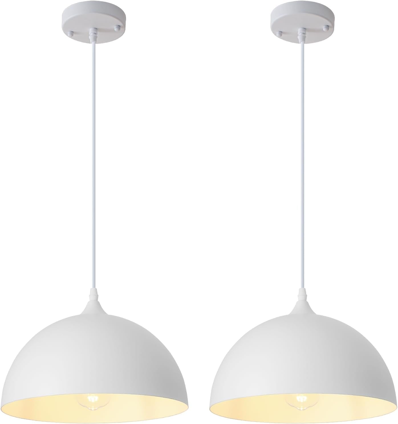 2 Farmhouse Dome Pendant Lights