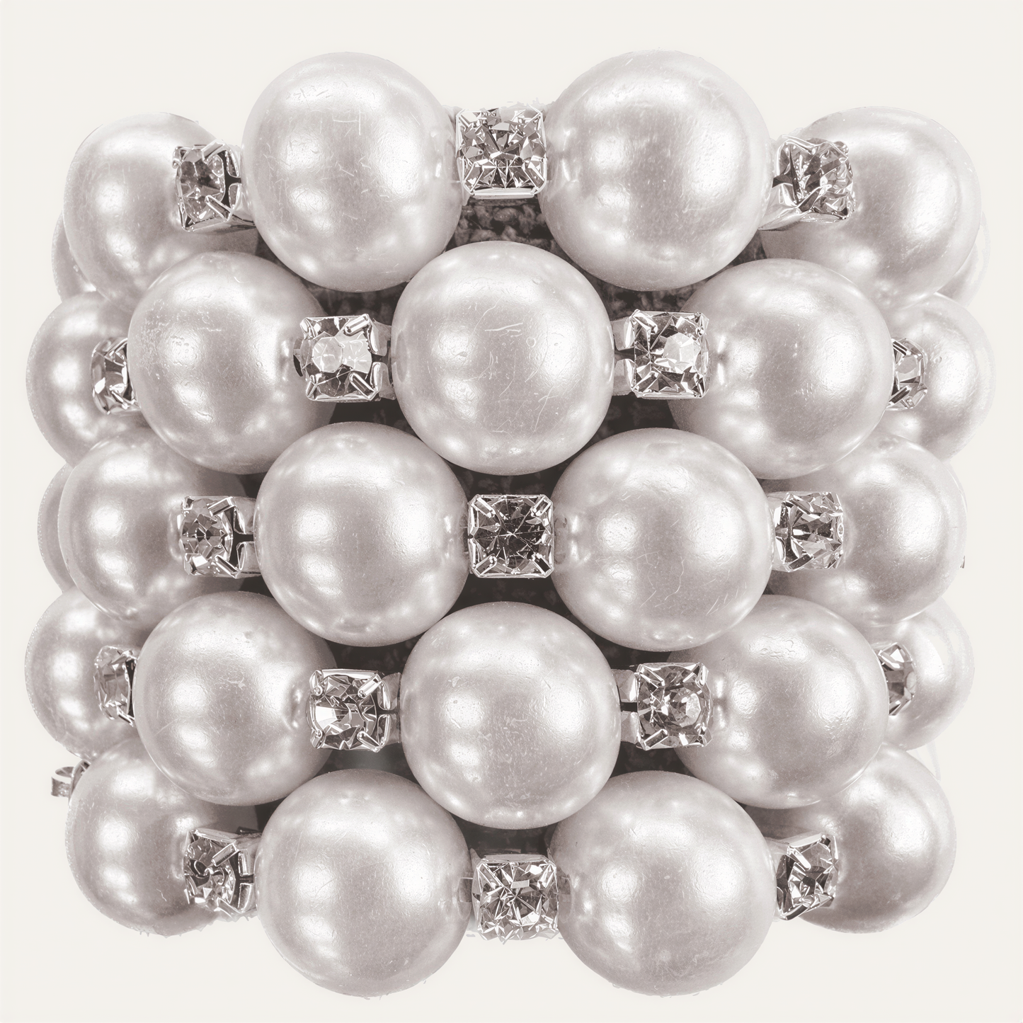 Silver Napkin Rings – Pearl Crystal Design | Elegant Table Decoration Rings