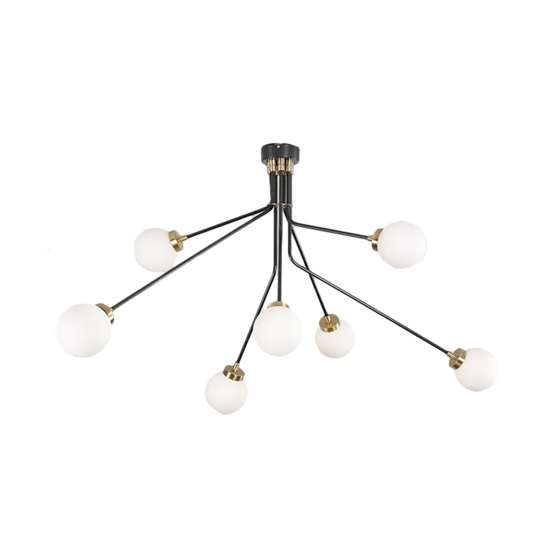 Introducing Nova's Adjustable Radiance: Modern Black Metal Semi-Flush Ceiling Lamp