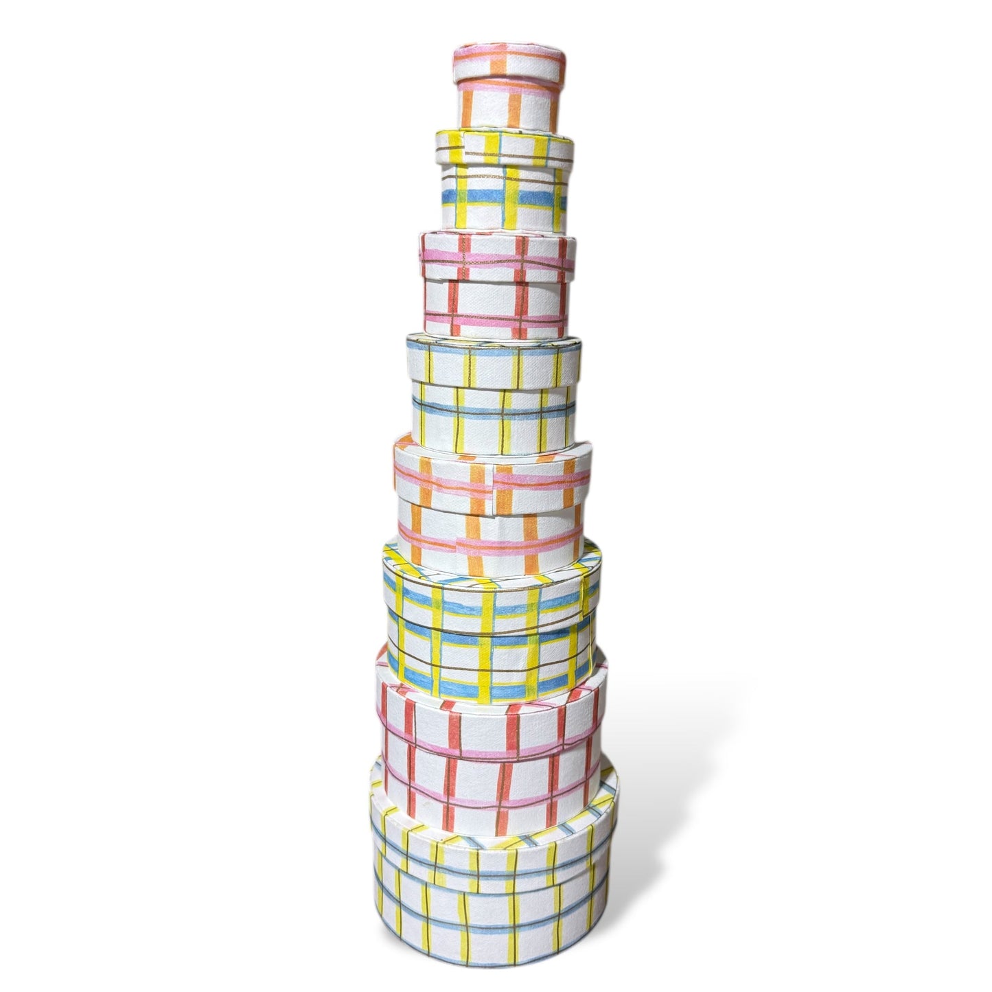 Round Handmade Recycled Paper Nesting Gift Boxes | 8 Sizes
