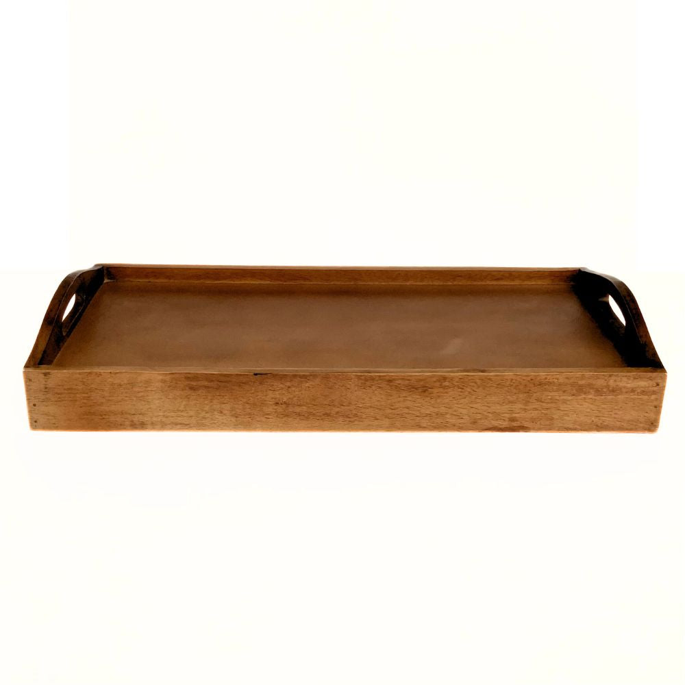 Mango Wood Bed Serving Tray with Folding Legs