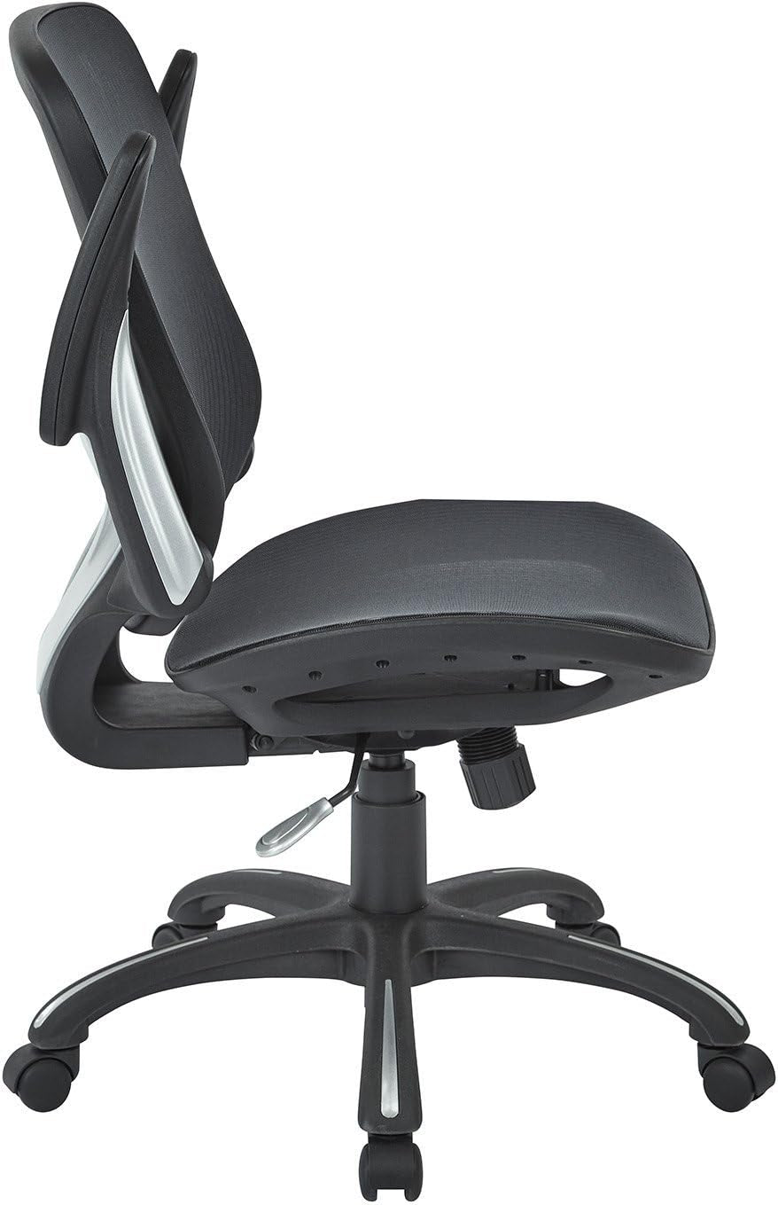 Office Star Ventilated Desk Chair With Breathable Mesh Seat Back Black Base