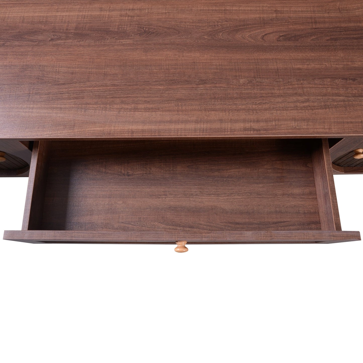 Modern Farmhouse Rattan TV Stand