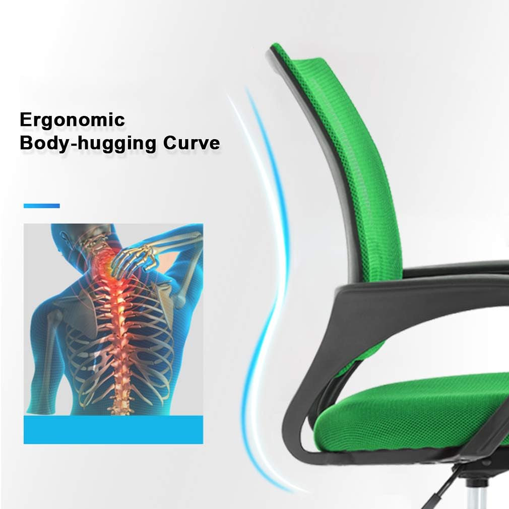 Green Ergonomic Mesh Office Chair With Lumbar Support