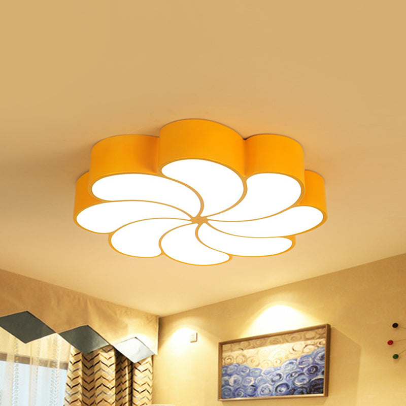 Elliana Modern LED Ceiling Light - Playful Orange & Yellow Spiral Design