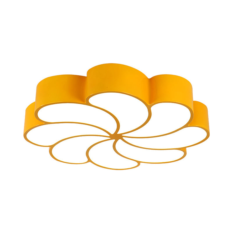 Elliana Modern LED Ceiling Light - Playful Orange & Yellow Spiral Design
