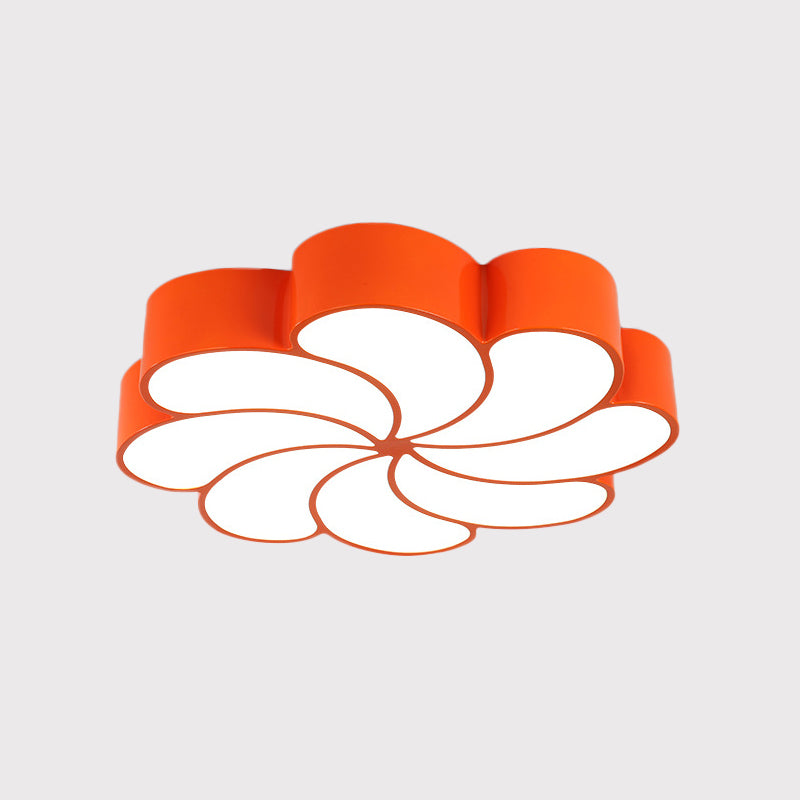 Elliana Modern LED Ceiling Light - Playful Orange & Yellow Spiral Design