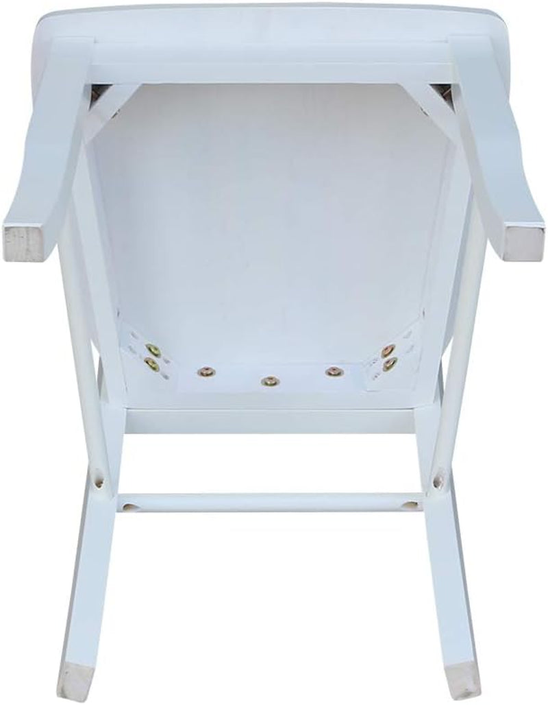 Madrid Ladderback Dining Chairs Set Of Two White Finish