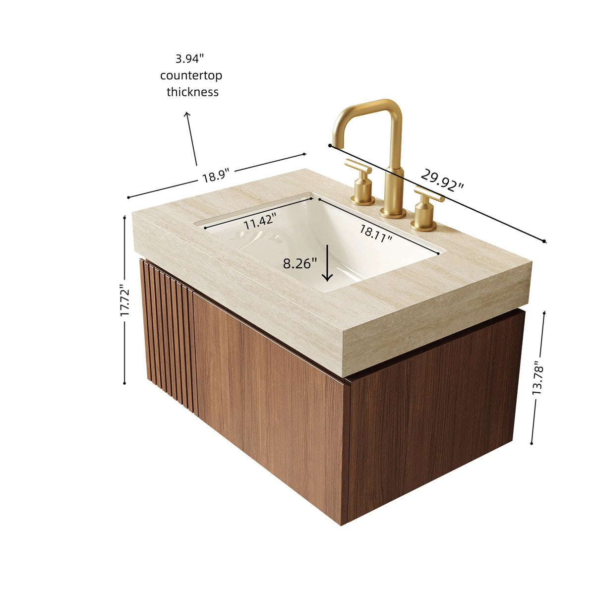 MURI 30" Bathroom Vanity & Sink