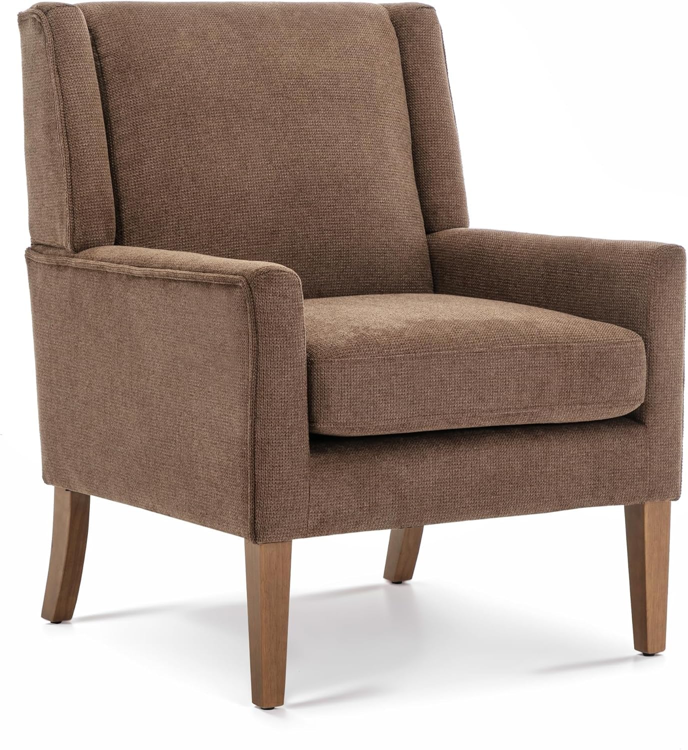 Oversized Mid Century Fabric Charcoal Accent Chair