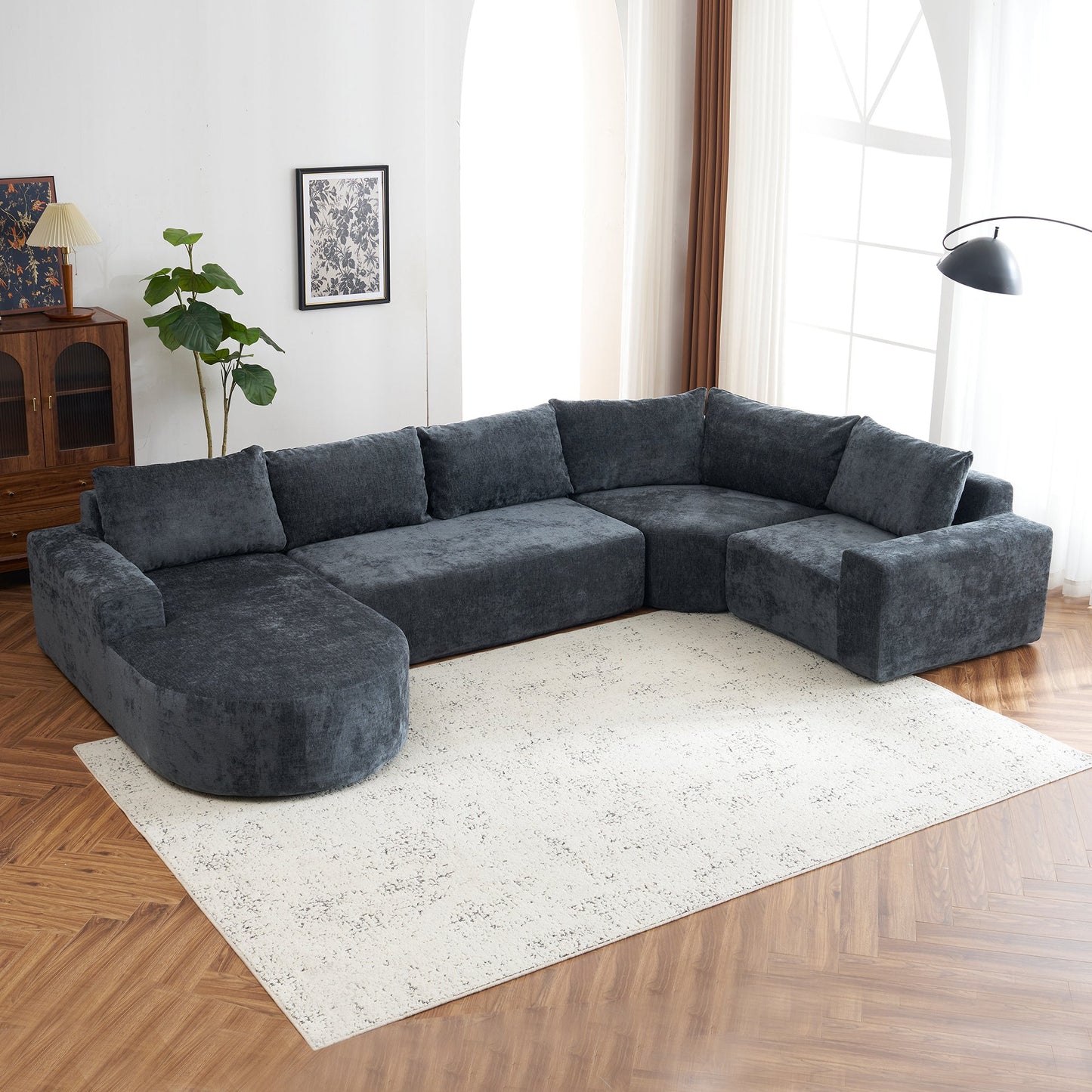 139" Oversized Modular Sofa Cloud Sectional Sofa Set