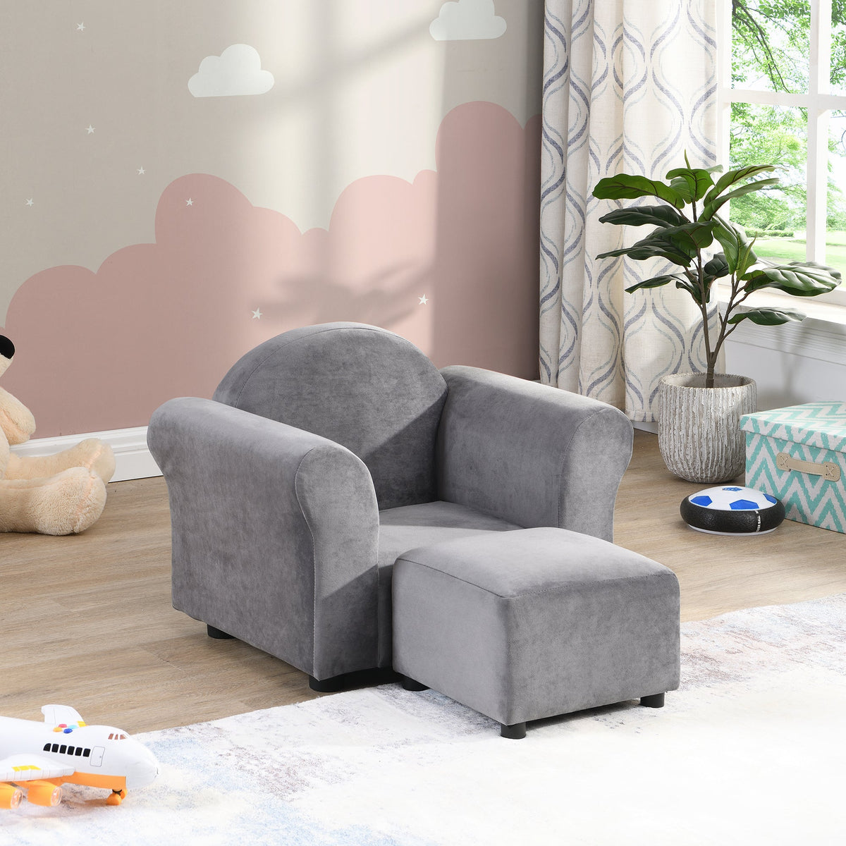 Kids Chair with Ottoman