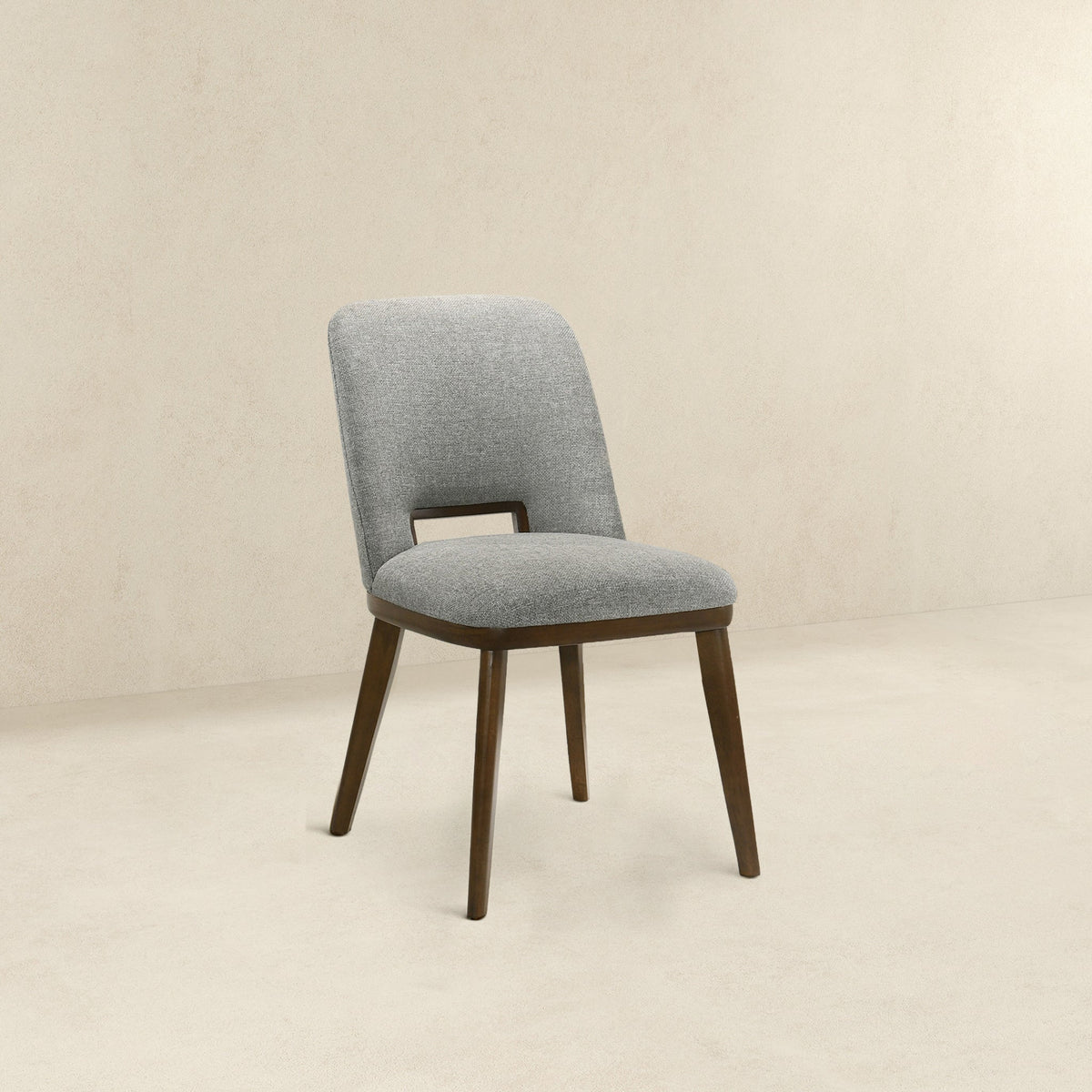 Blake Mid-Century Modern Light Grey Fabric Dining Chairs