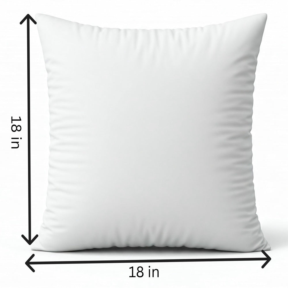 Set of 2 blue polyester-blend throw pillows covers and inserts 18x18 inch