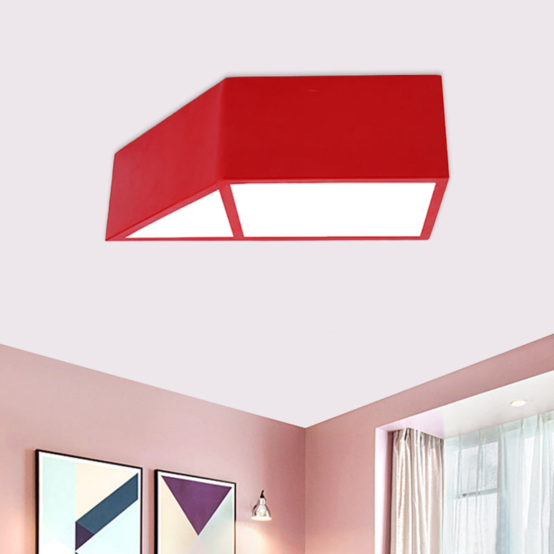 Brooke Playful Trapezoid Ceiling Lamp: Brighten Your Child's Room with Fun Colors