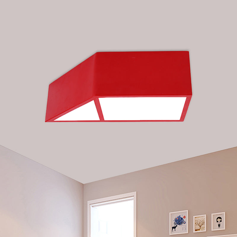 Brooke Playful Trapezoid Ceiling Lamp: Brighten Your Child's Room with Fun Colors
