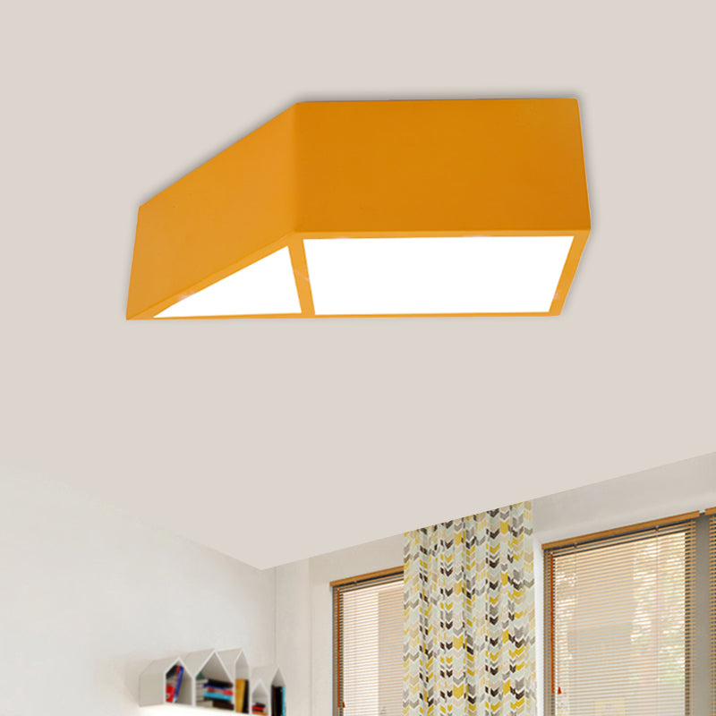 Brooke Playful Trapezoid Ceiling Lamp: Brighten Your Child's Room with Fun Colors
