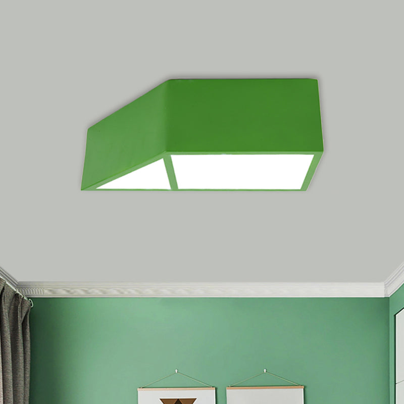 Brooke Playful Trapezoid Ceiling Lamp: Brighten Your Child's Room with Fun Colors