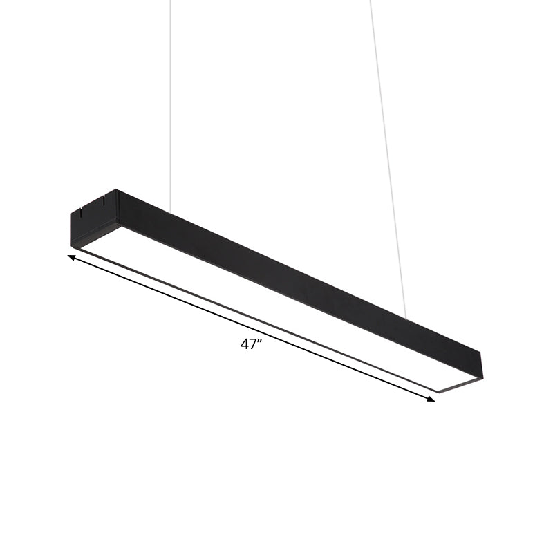 Sleek Black Contemporary LED Ceiling Light - Available in 3 Widths