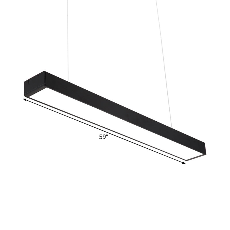 Sleek Black Contemporary LED Ceiling Light - Available in 3 Widths