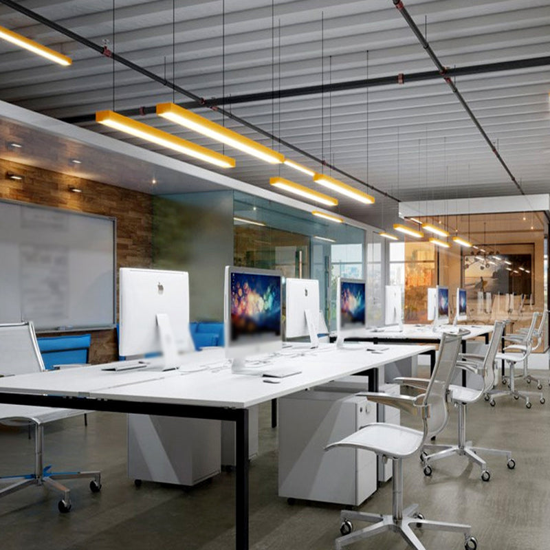 Axel's Modern Linear Pendant Lamp: Sleek Aluminum Design in Multiple Sizes