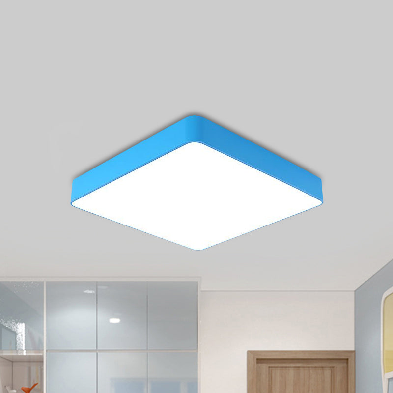Cheerful Square Light for Kids' Rooms: LED Flush Mount Fixture