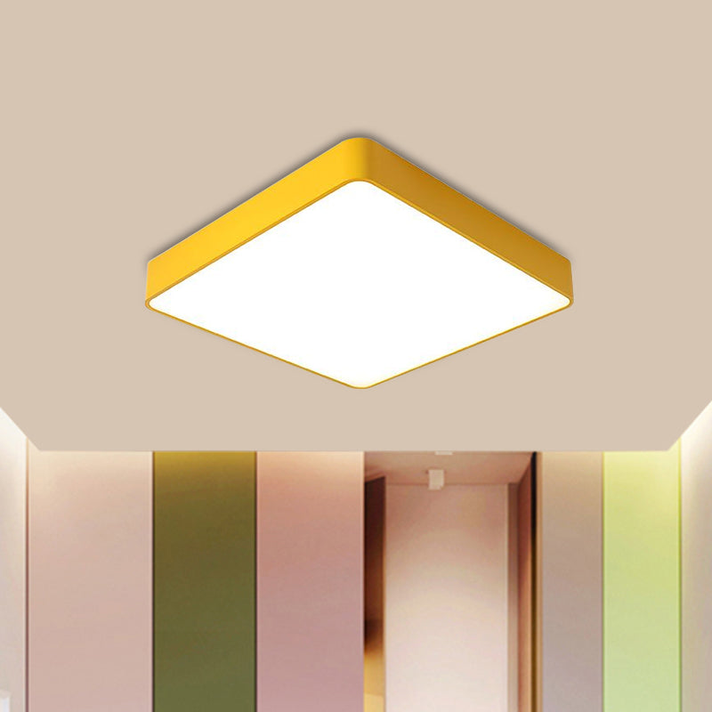 Cheerful Square Light for Kids' Rooms: LED Flush Mount Fixture