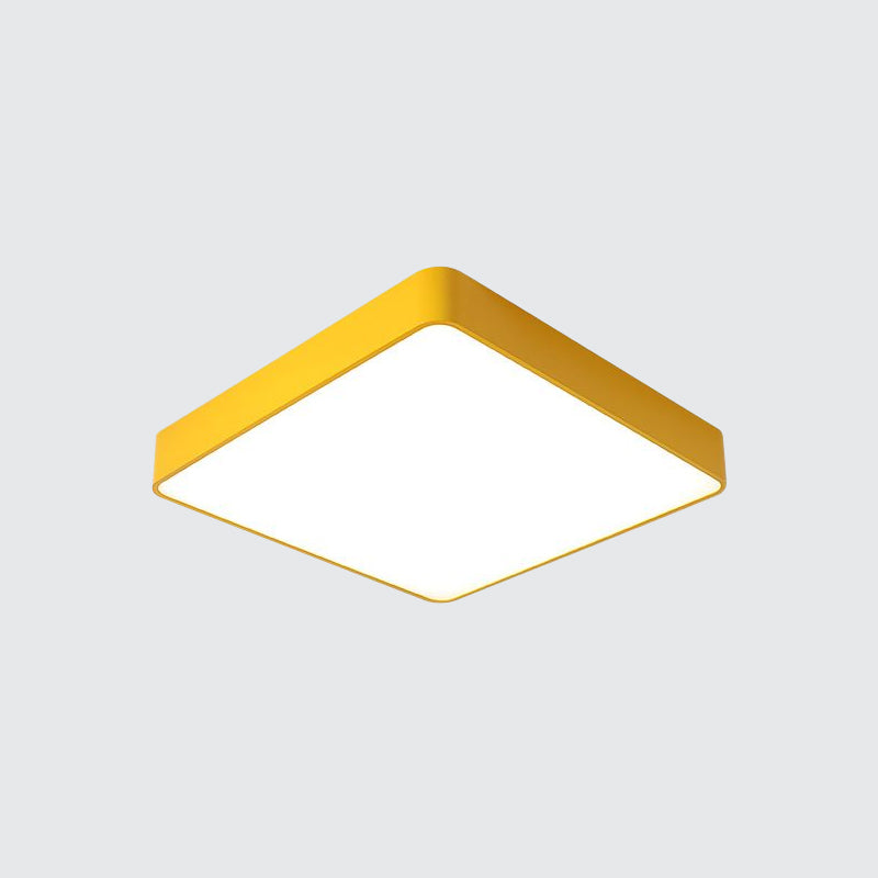 Cheerful Square Light for Kids' Rooms: LED Flush Mount Fixture