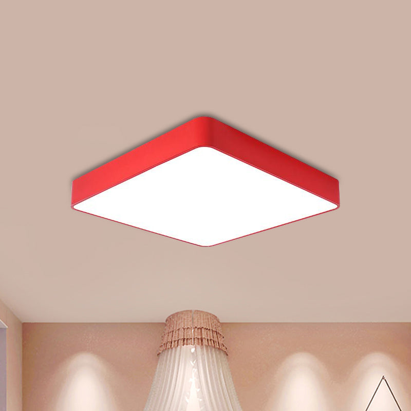Cheerful Square Light for Kids' Rooms: LED Flush Mount Fixture