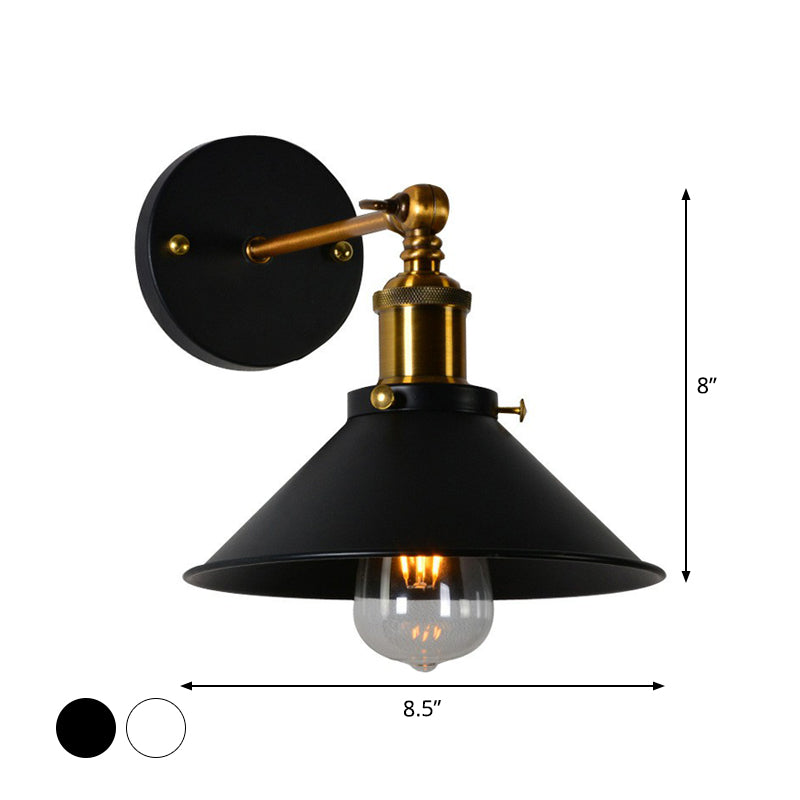 Customizable Charm: The Countryside Metal Cone Wall Lamp