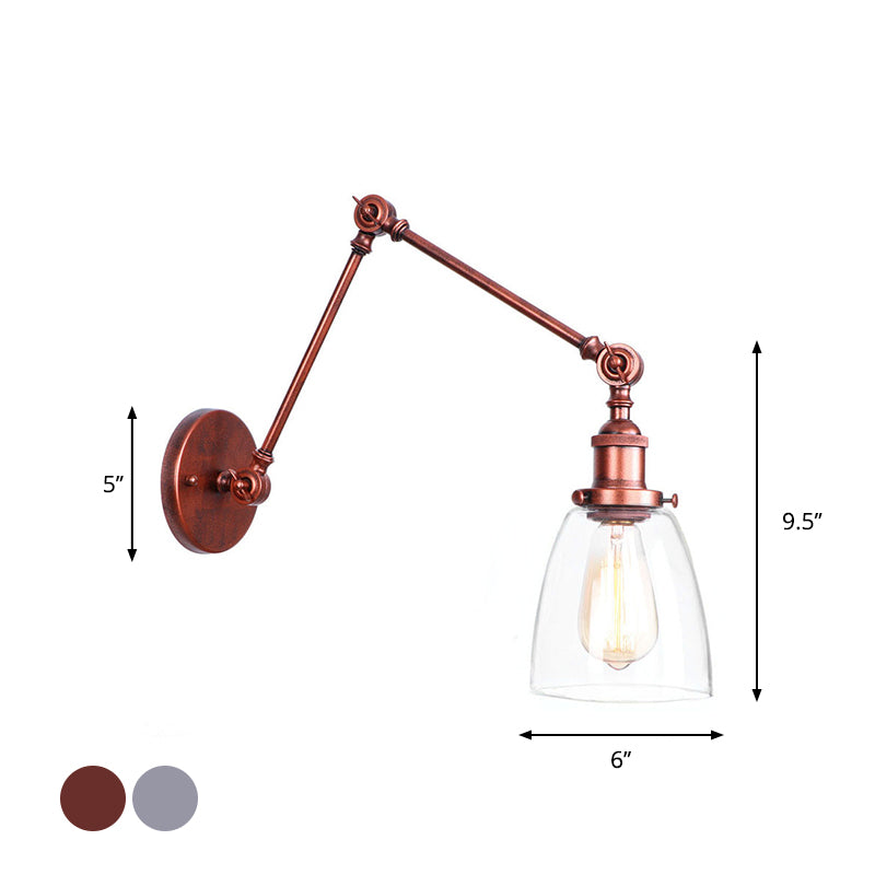 Embrace Industrial Flair and Focused Illumination: The Adjustable Swing Arm Wall Light