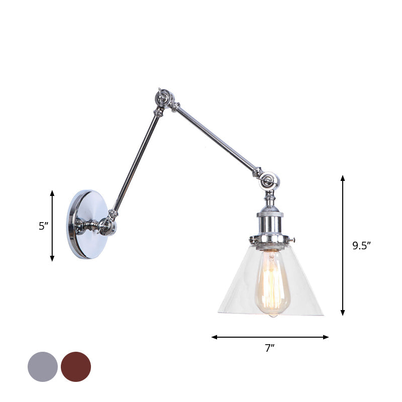 Embrace Industrial Flair and Focused Illumination: The Adjustable Swing Arm Wall Light