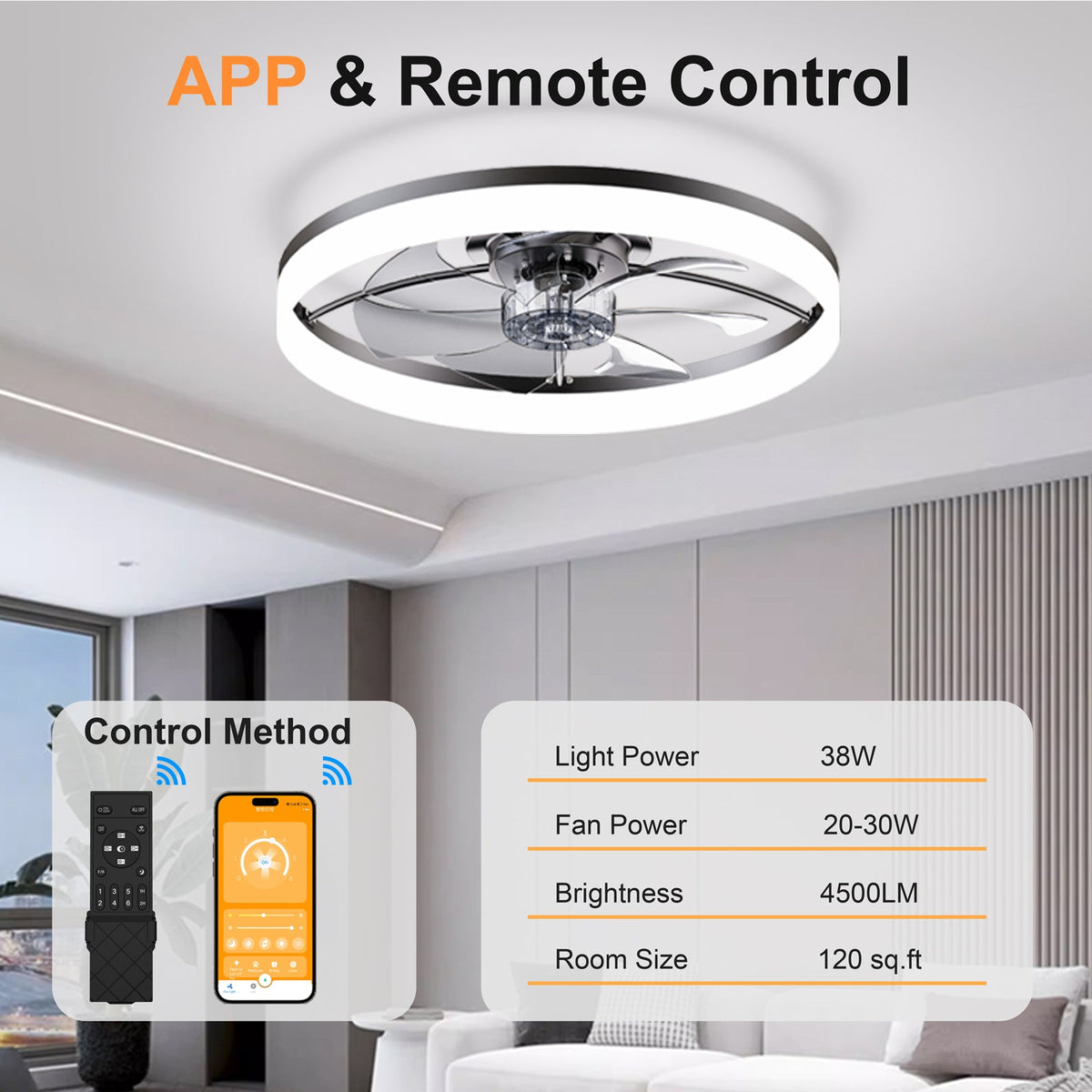 Ultra-Thin LED Ceiling Fan