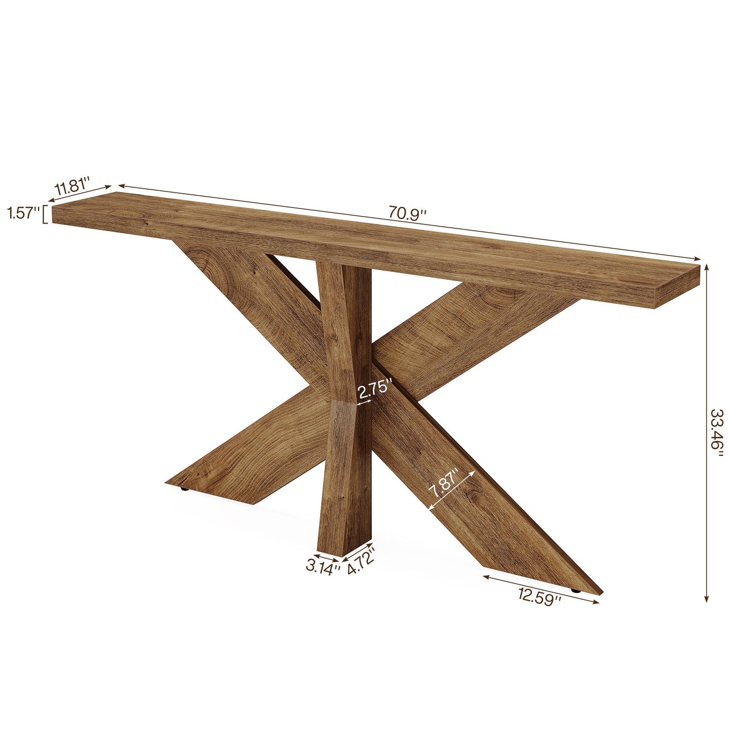 70.9" Long Farmhouse Console Table