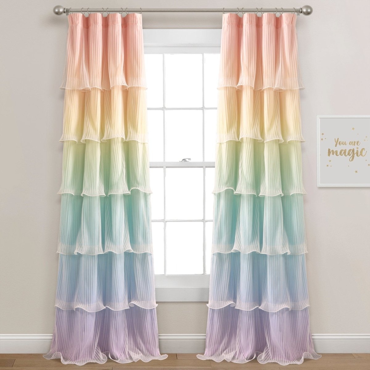Rainbow Ombre Nerina Window Curtains