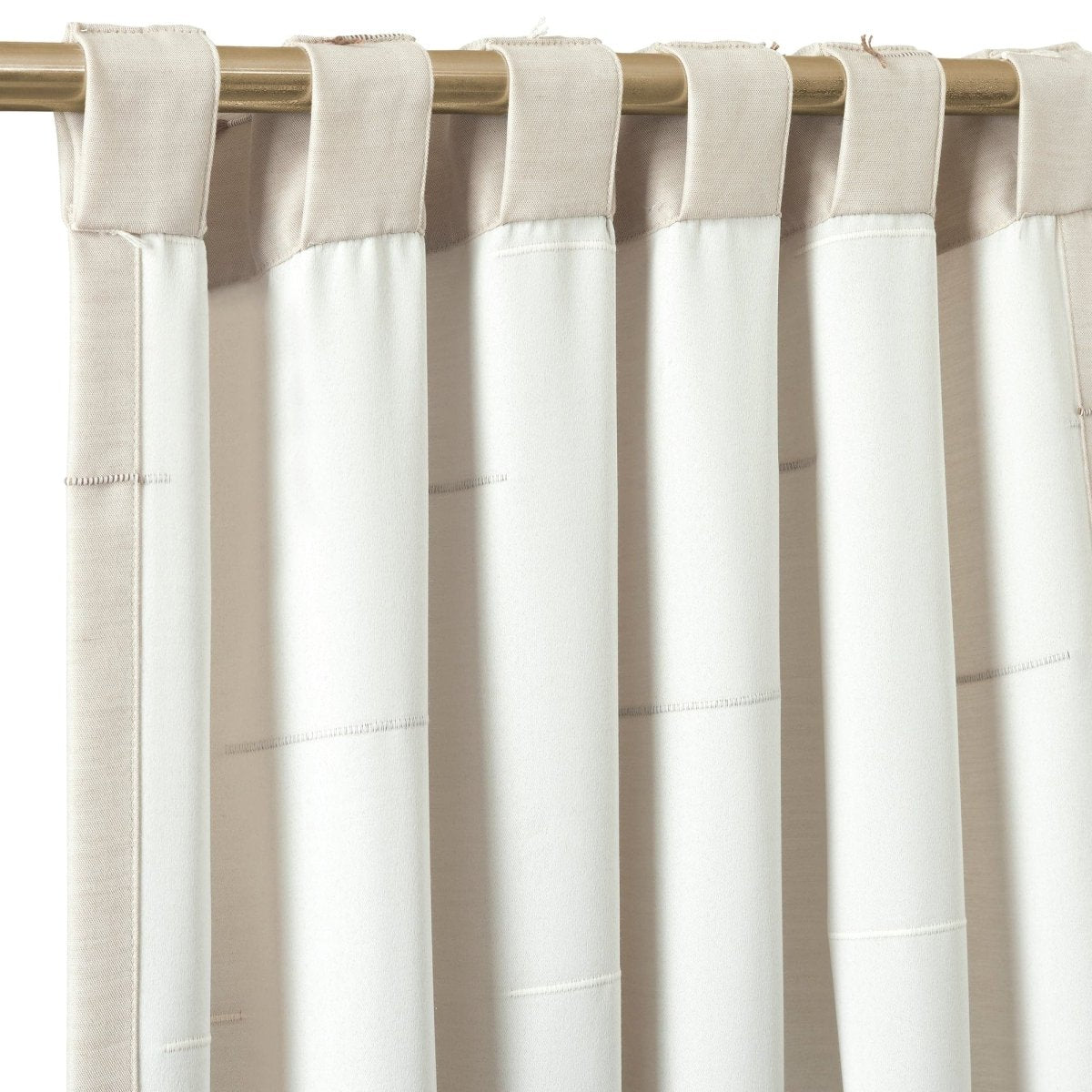 Boho Stripe Clip Jacquard Window Curtain Panel Set