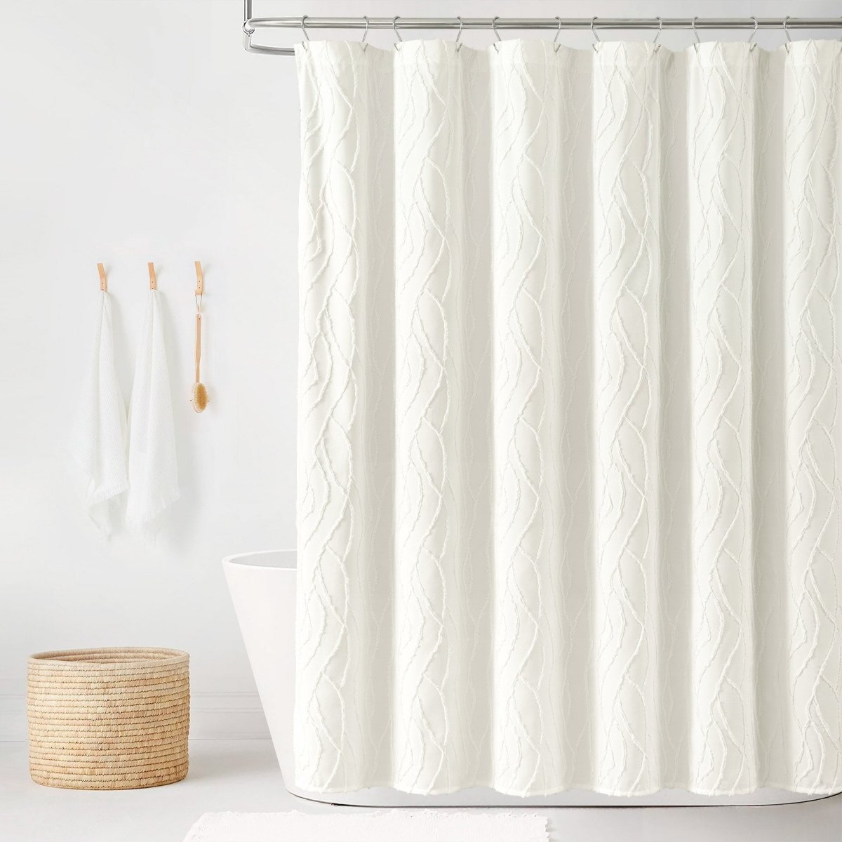 Jacquard Wave Shower Curtain