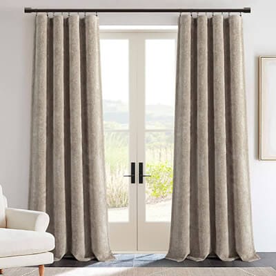 Aspen Luxury Velvet Chenille Window Curtain (Single Panel)