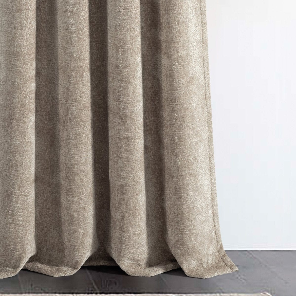 Aspen Luxury Velvet Chenille Window Curtain (Single Panel)