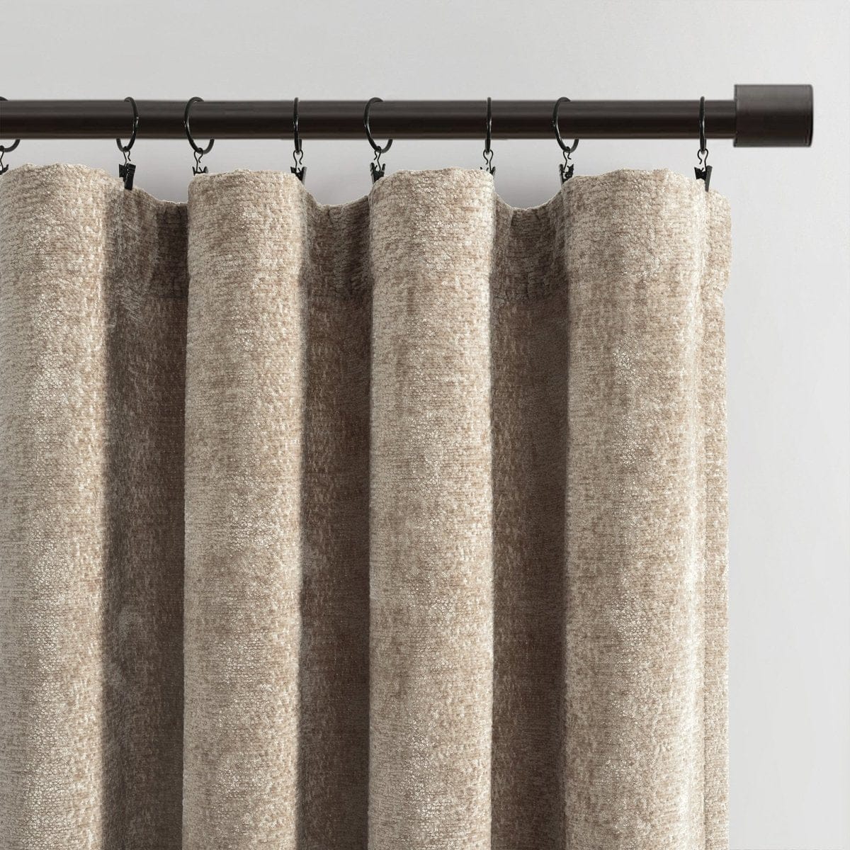 Aspen Luxury Velvet Chenille Window Curtain (Single Panel)